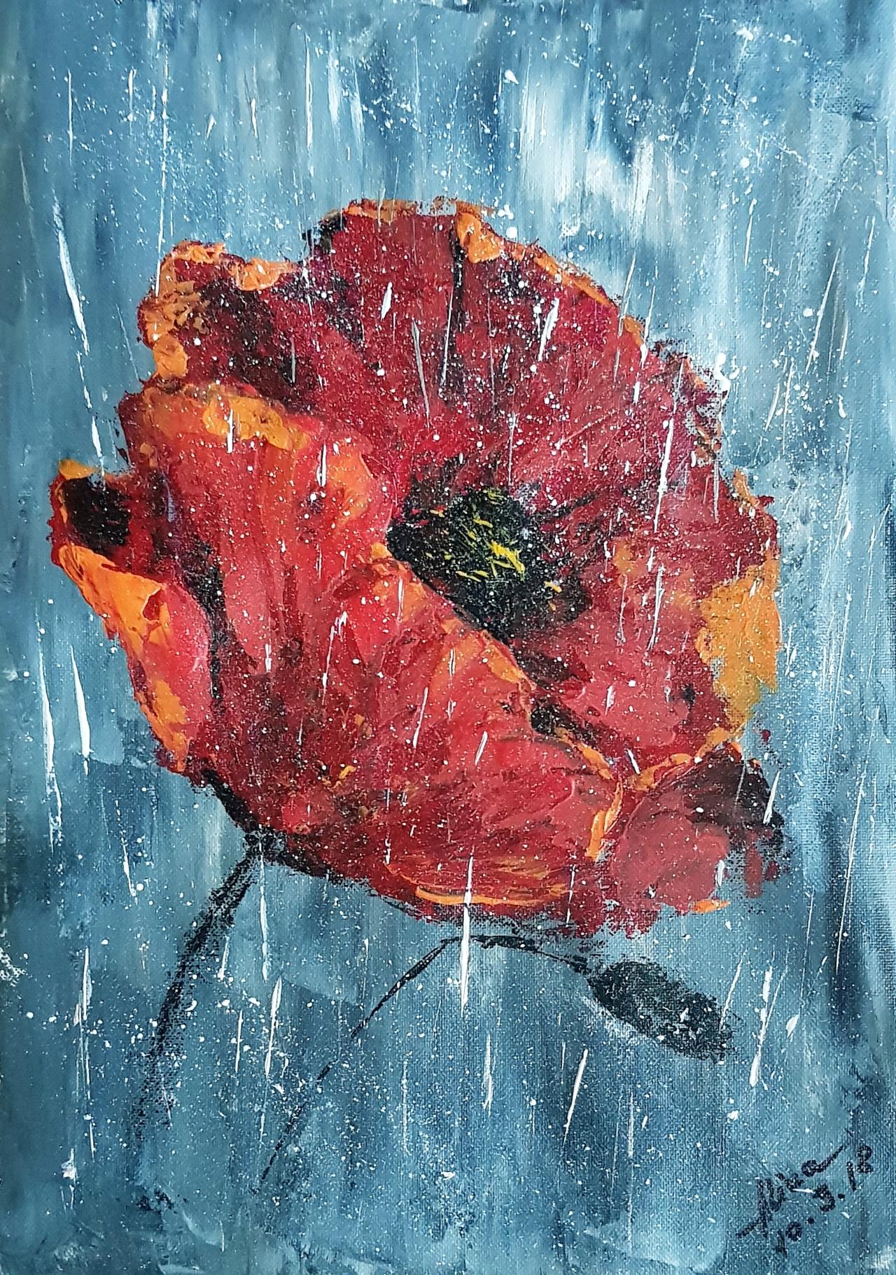 ArteDiAlina.com painting: drinking rain
